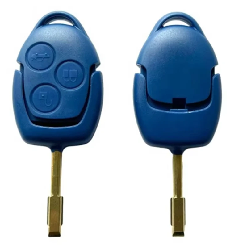 

OEM 10Pcs 3Button Car Transponder Remote Key Shell For Ford Mondeo Blue Color Key Case With FO21 Blade