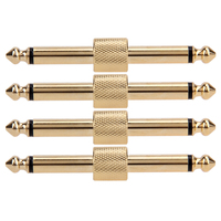 4PCS Guitar Effect Pedals Convert Instrument Connector Adapter Connector Metal Solder Plug Patch Audio adaptors 6.35mm jack