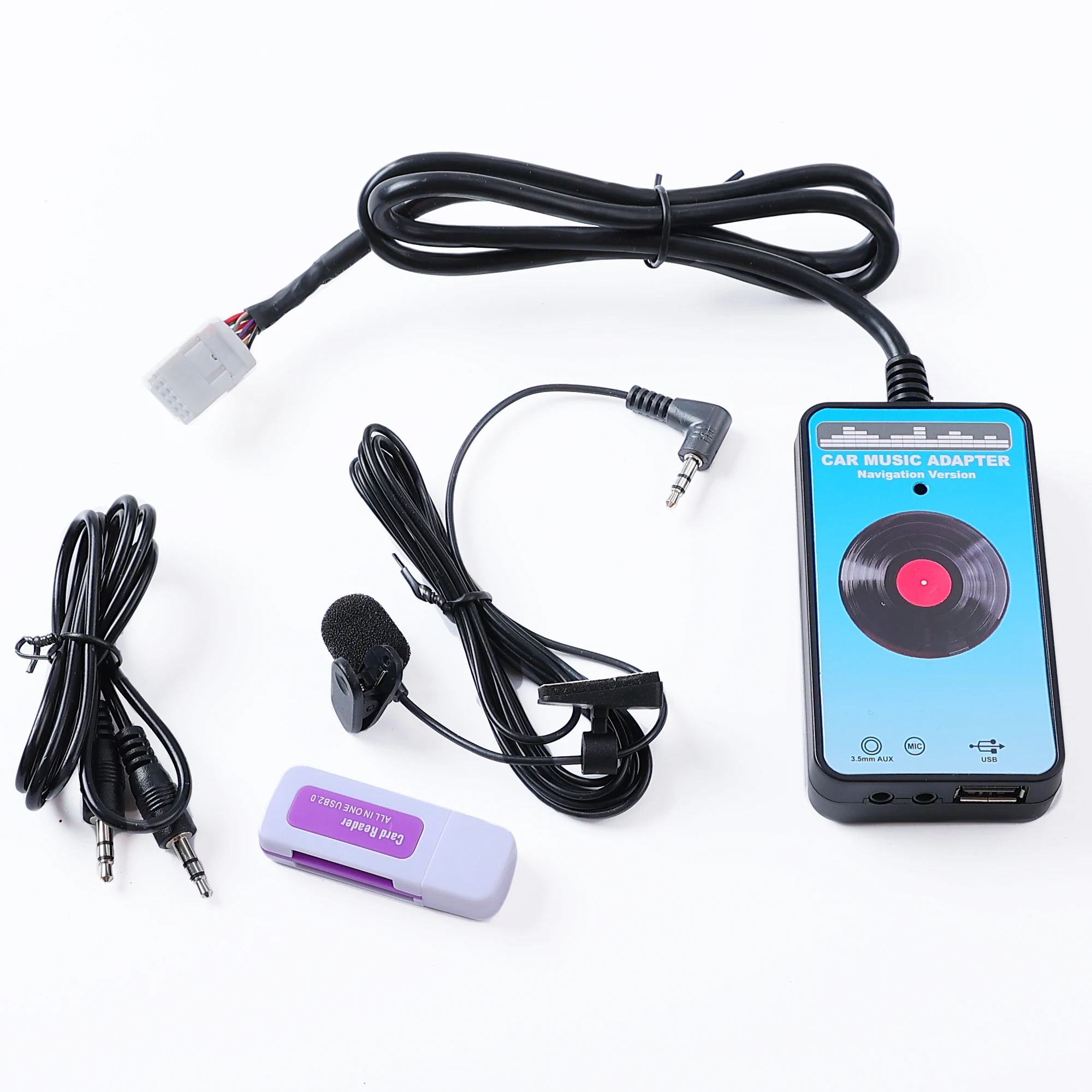 Moonet Bluetooth Car Kit with USB AUX 3 in 1 Music Adapter Fit for Toyota Prius Camry & Lexus ES350 IS300 Navigation Radio