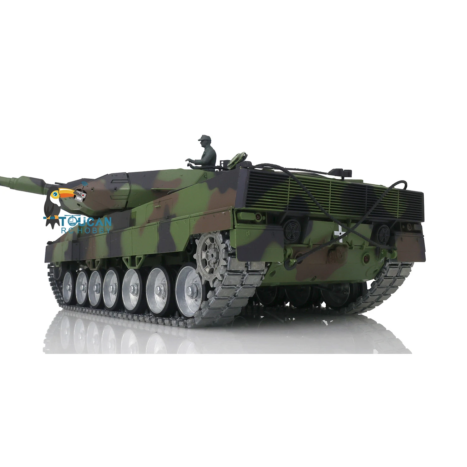 Heng Long 1/16 RC Tank 7.0 Customized Leopard2A6 Radio Control Tank 3889 Metalowe gąsienice FPV Recoil Vehicle Toys TH17595