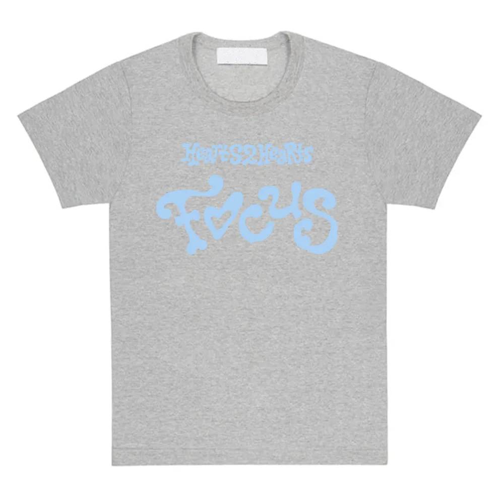 Hearts2Hearts Focus Graphic Tshirts Cotton Short Sleeve Casual