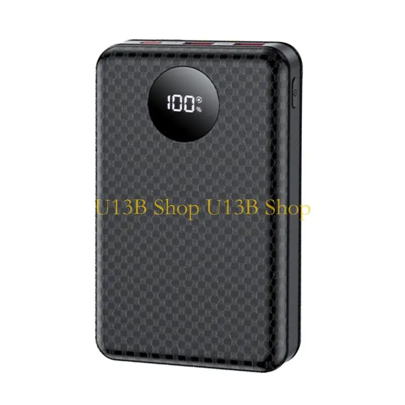 U13B Standard 18650 Mobile Power DIY Housing Case 22.5W/10W Fast Charging Built In LED Lamp For Emergency Lighting