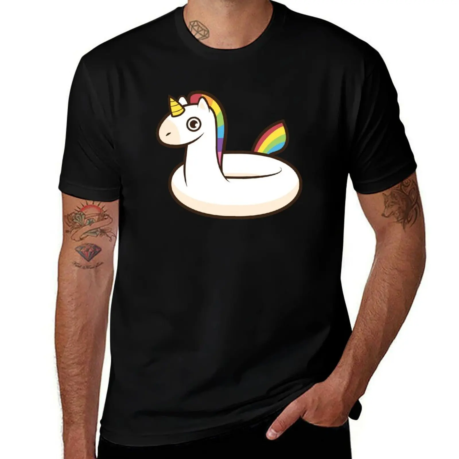 Unicorn Float T-Shirt Retro Style Print Casual Top