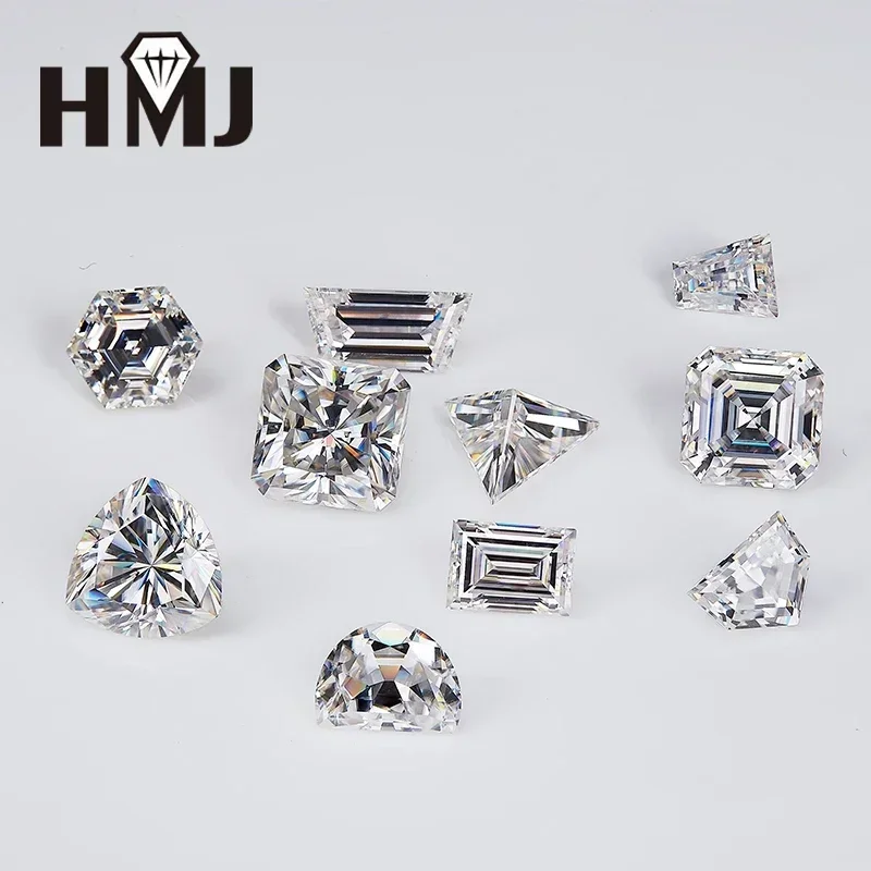 

Moissanite Trillion/Baguette/Half Moon/Asscher Cut D Color VVS1 Clarity Wholesale Price with GRA Certificate Jewelry Materials
