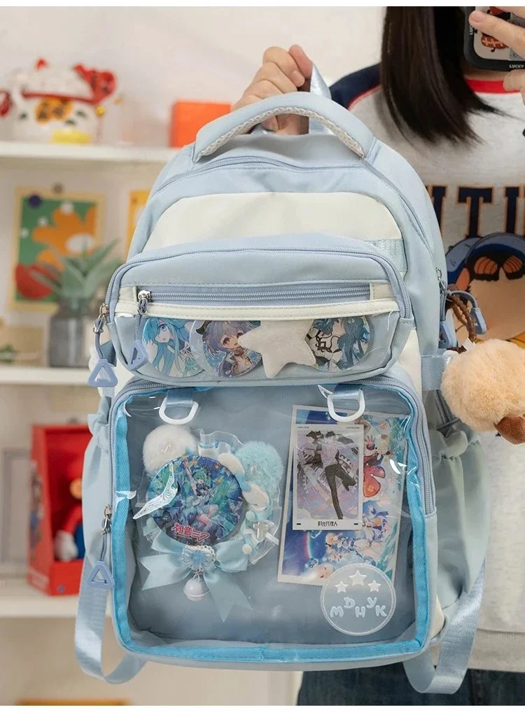 High Capacity Ita Mochila New Trendy Transparent Mochilas Mujer Student Bag Preppy Style Backpack Practical Bags for Woman