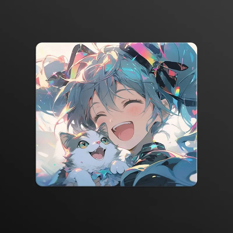 لوحة ماوس زجاجية جميلة للفتيات كاواي جرو، لوحة مفاتيح ناعمة، ملحقات لوحة ماوس ألعاب مطورة، حصيرة مكتبية بنمط قابل للتخصيص #2