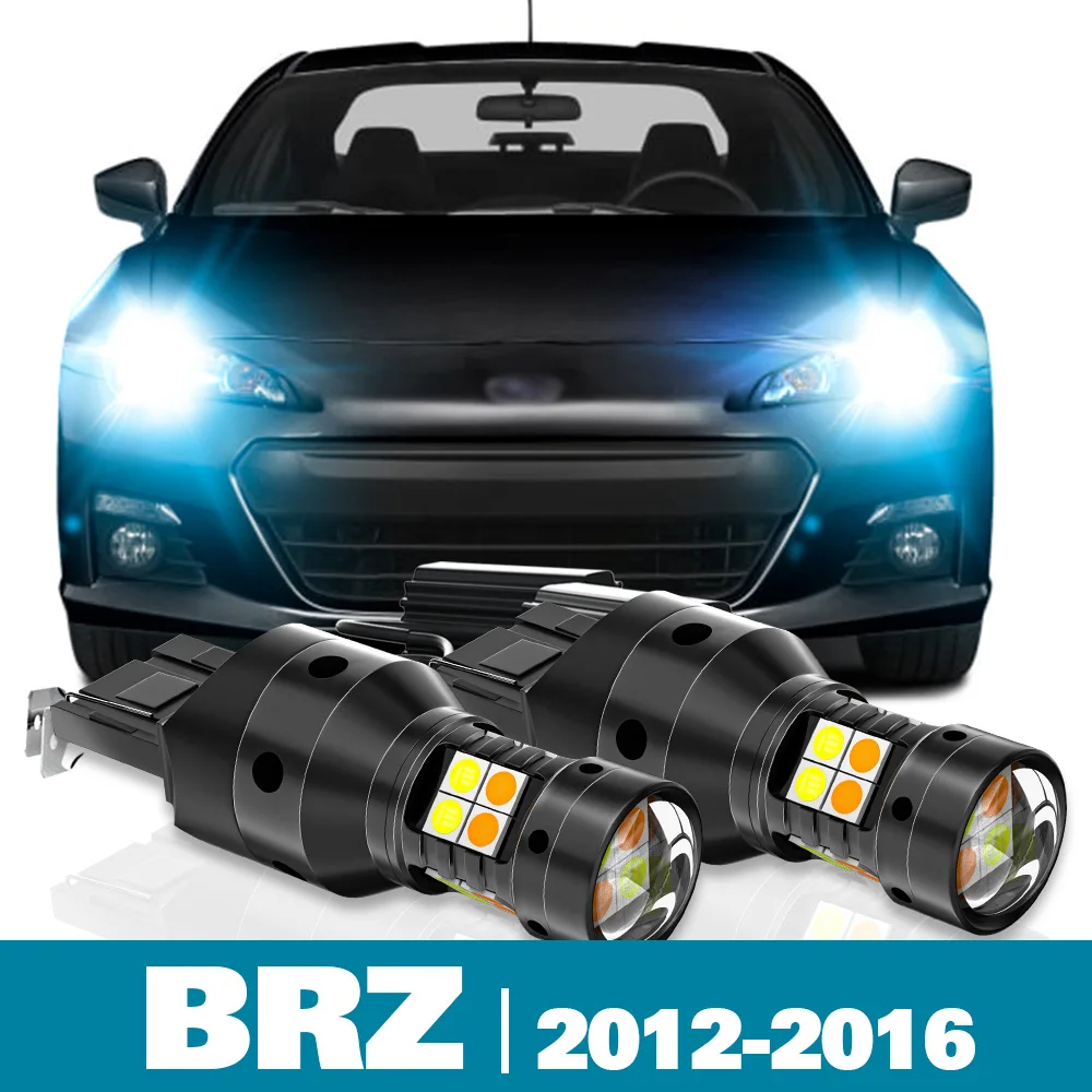 

2pcs LED Dual Mode Turn Signal+Daytime Running Light DRL Canbus For Subaru BRZ Accessories 2012-2016 2013 2014 2015