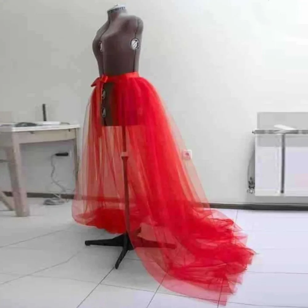 Elegant 3 Layer Tulle Overskirt Mesh Lace Up Bridal Tutu Skirt Solid Color Detachable Maxi Tutu Skirt Ballet Cocktail