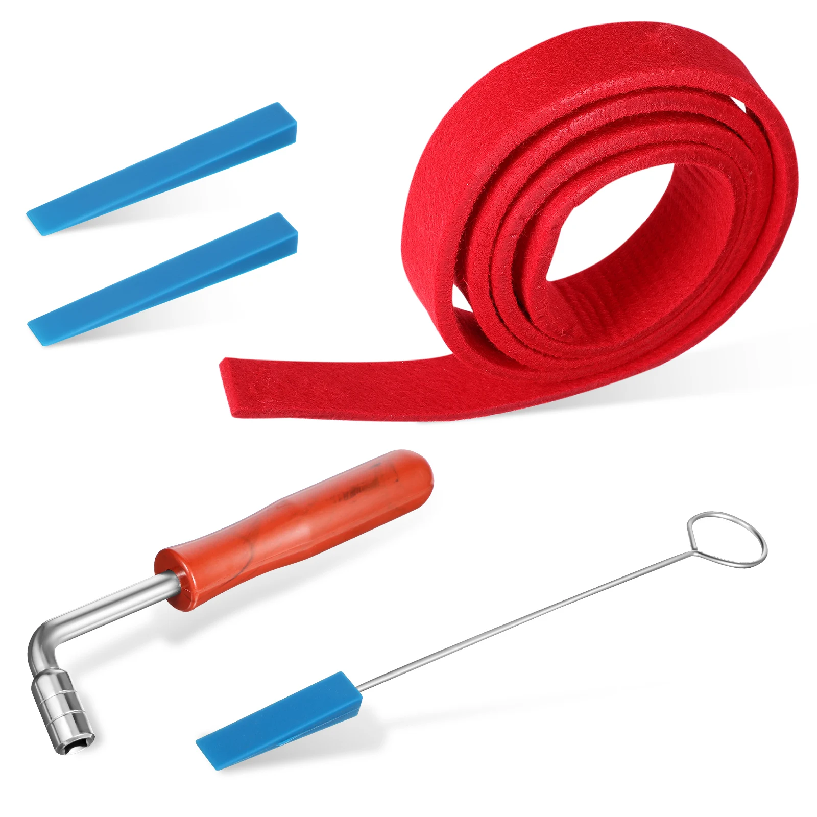 

1 set Professional Piano Tuning Kit Metal Rubber Felt Tools Vocal Band Wrench Damper Sticks Blocks Premium Quality For Pianists