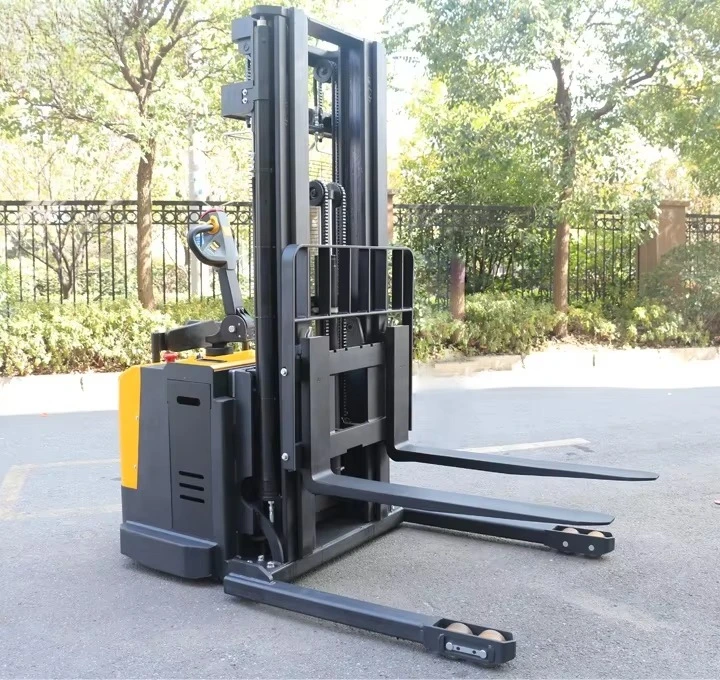 Straddle Battery Operated Economic Electric Pallet Stacker with Wide Leg