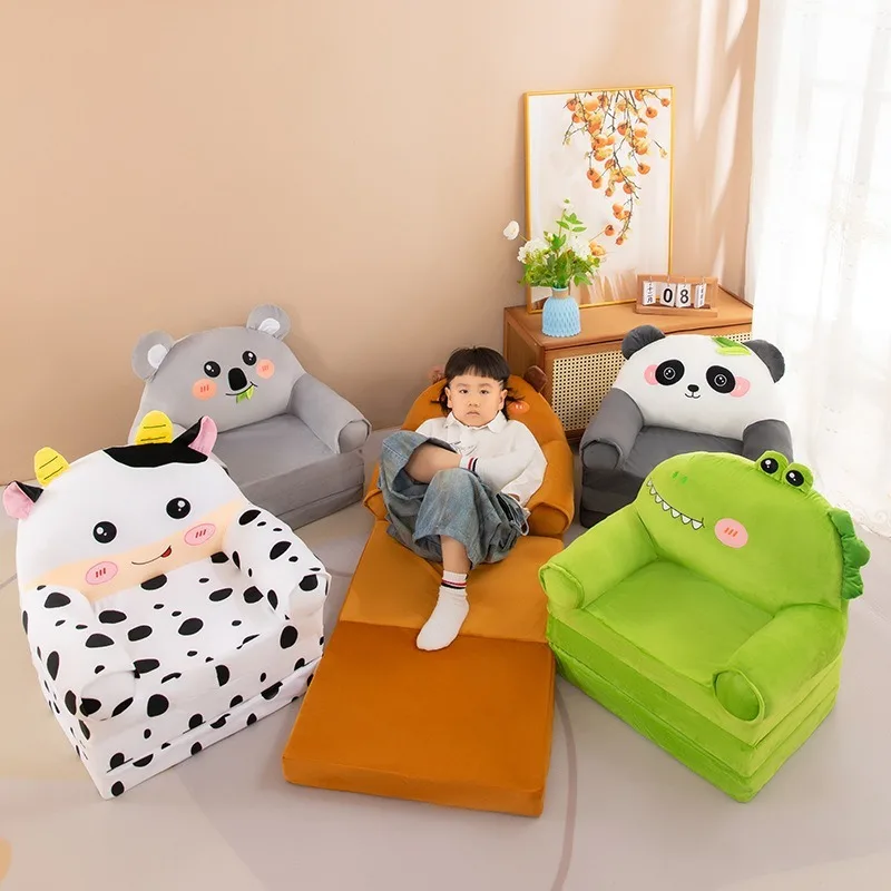 New children's folding sofa kindergarten boys and girls seat stool baby lazy sleeping sofa dismantling and washing logo