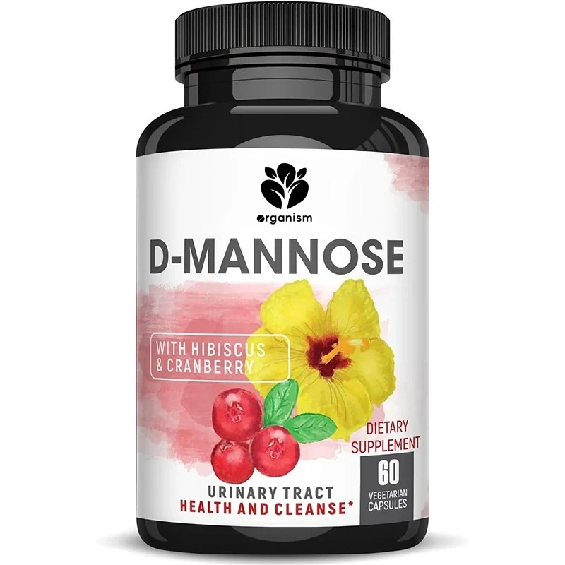 

D-mannose health formula. Organic cranberry fruit powder and hibiscus. Healthy bladder, natural cleansing. 60 capsules