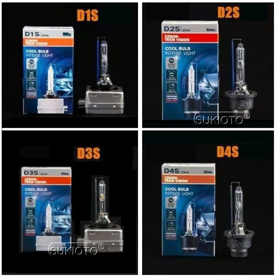 

2PCS Super Vision 35W D1S D3S HID Bulbs 6000K Cold White D2S D4S 4300K Xenon Headlight Bulb High Low Beam Waterproof Plug&Play
