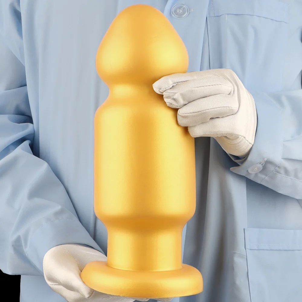 Golden Silicone 9.5cm Giant Dildo Anal Plug Extra Large Super Thick Men and Women Loose Anal Sex Toys