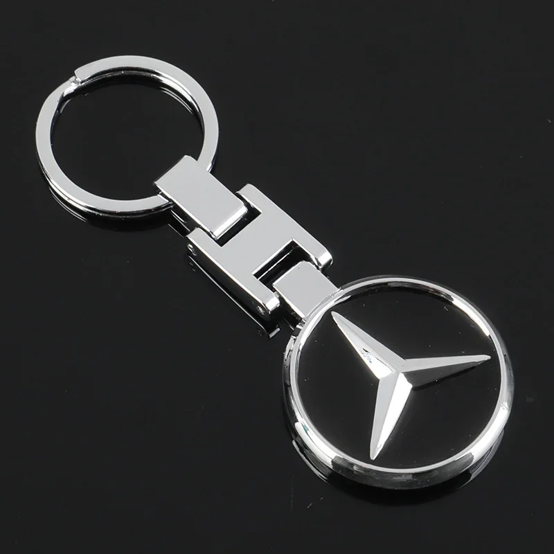 Metal Car Emblem Keychain Key Ring Pendant Decoration For Mercedes Benz AMG E S C A B Class GLE GLS CLS GLC CLA GLA GLK GLB C197