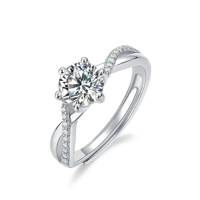 Bague en or 18 carats incrustée de charbon de bébé coloré PT950, platine Moissanite, bague de proposition féminine vivante