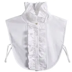 Half Shirt False Collar Fashion Ruffle Decorative Fake Collar White Half Shirt Blouse Collar Detachable Layering Accessories