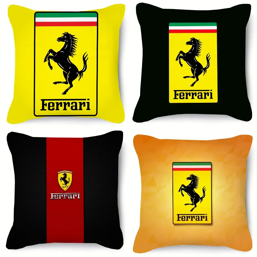 Anime Pillow Case Ferrari Logo Couple Pillow Pillowcases 50x50 Decorative Children's Pillows for Sleeping Cushion Cover 45*45