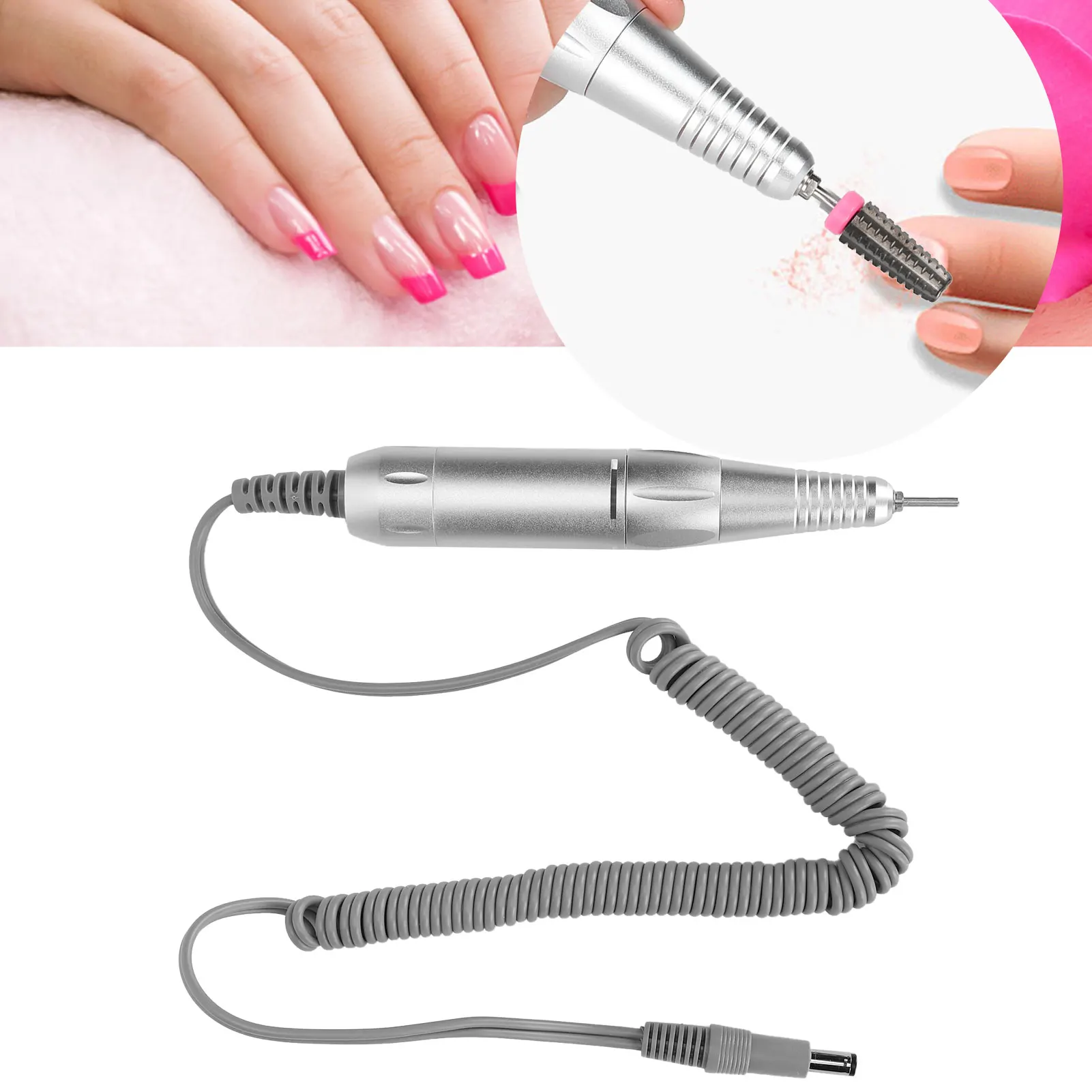 Manicure Tool Nail Drill Replacement Handle Replacement Handle for Electric Nail Drill Machine Nail Polisher Grinder Handpiece