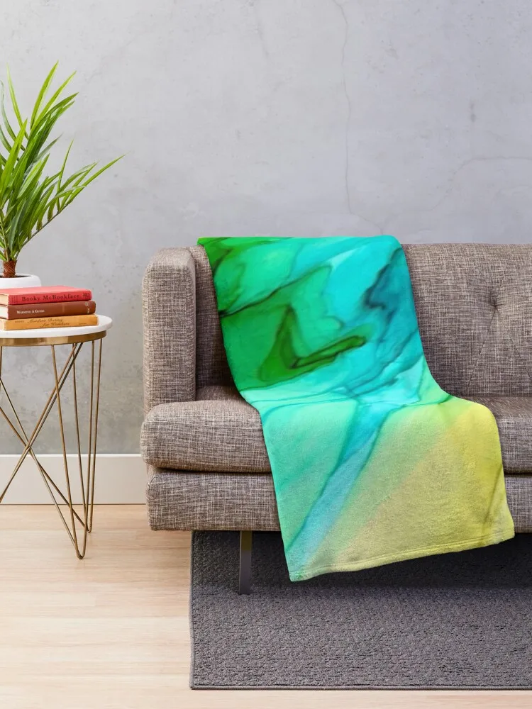 Green Bubbler Throw Blanket Flannels For Baby Decorative Sofa Blankets