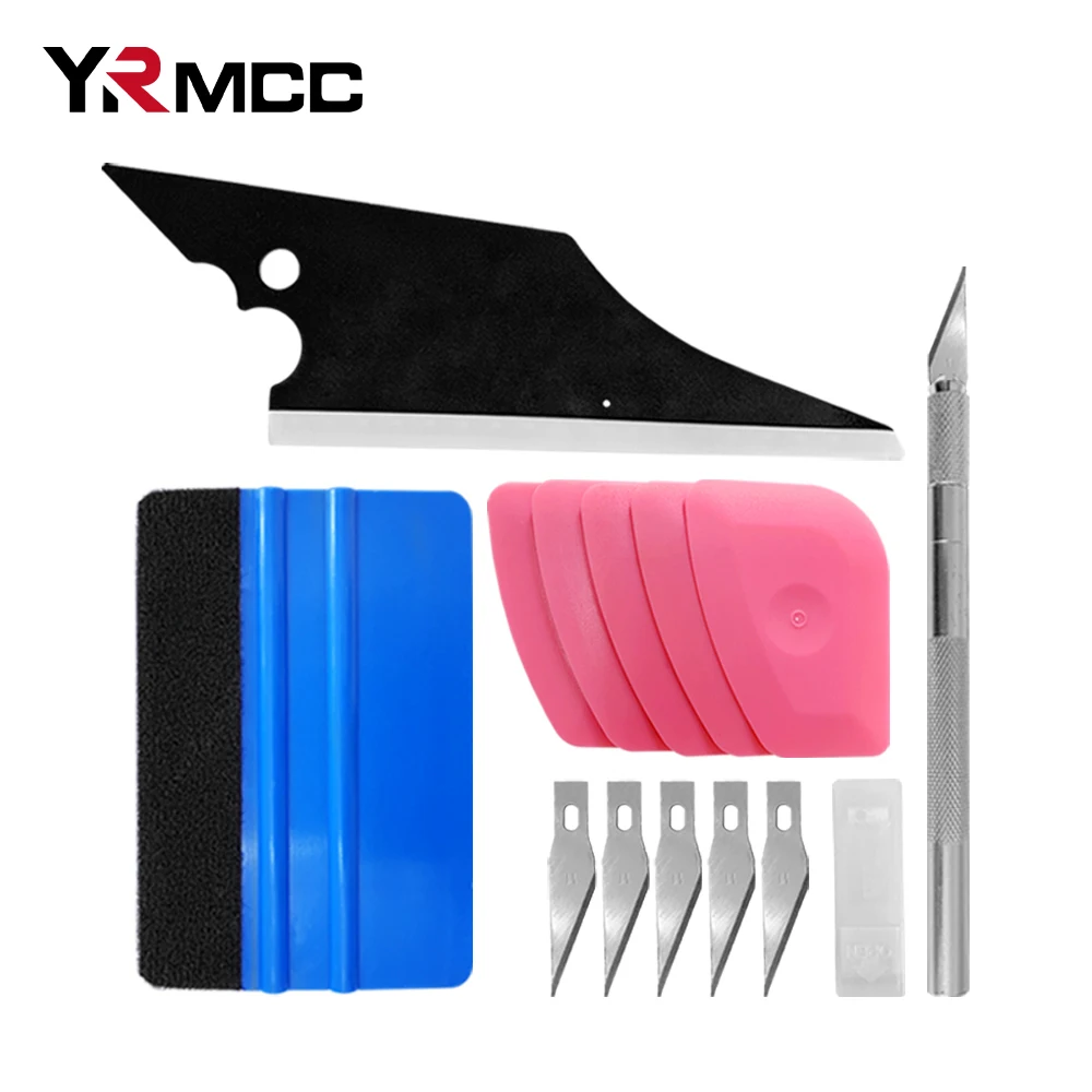 Scrapers Car Window Film Tool Kit Vinyl Squeegee Heat Air Gun Auto Vinyl Film Tools Kit for Installing Cars Film and Car Decals