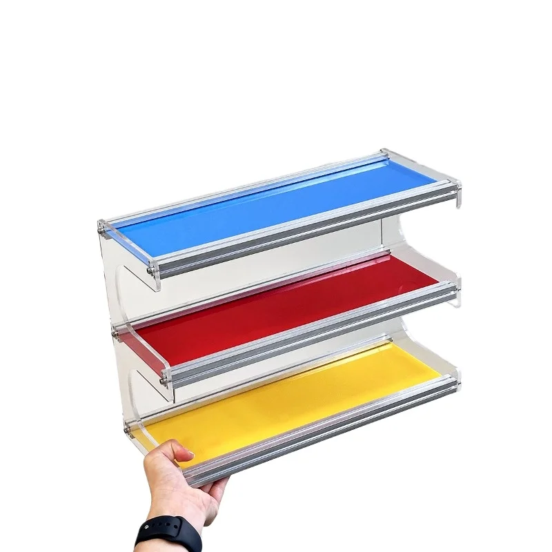 الدوبامين الاكريليك الجرف خزانة جانبية ركن القهوة سطح المكتب متعدد الطبقات كوب ماء وعاء اليد أداة تخزين الرف #1