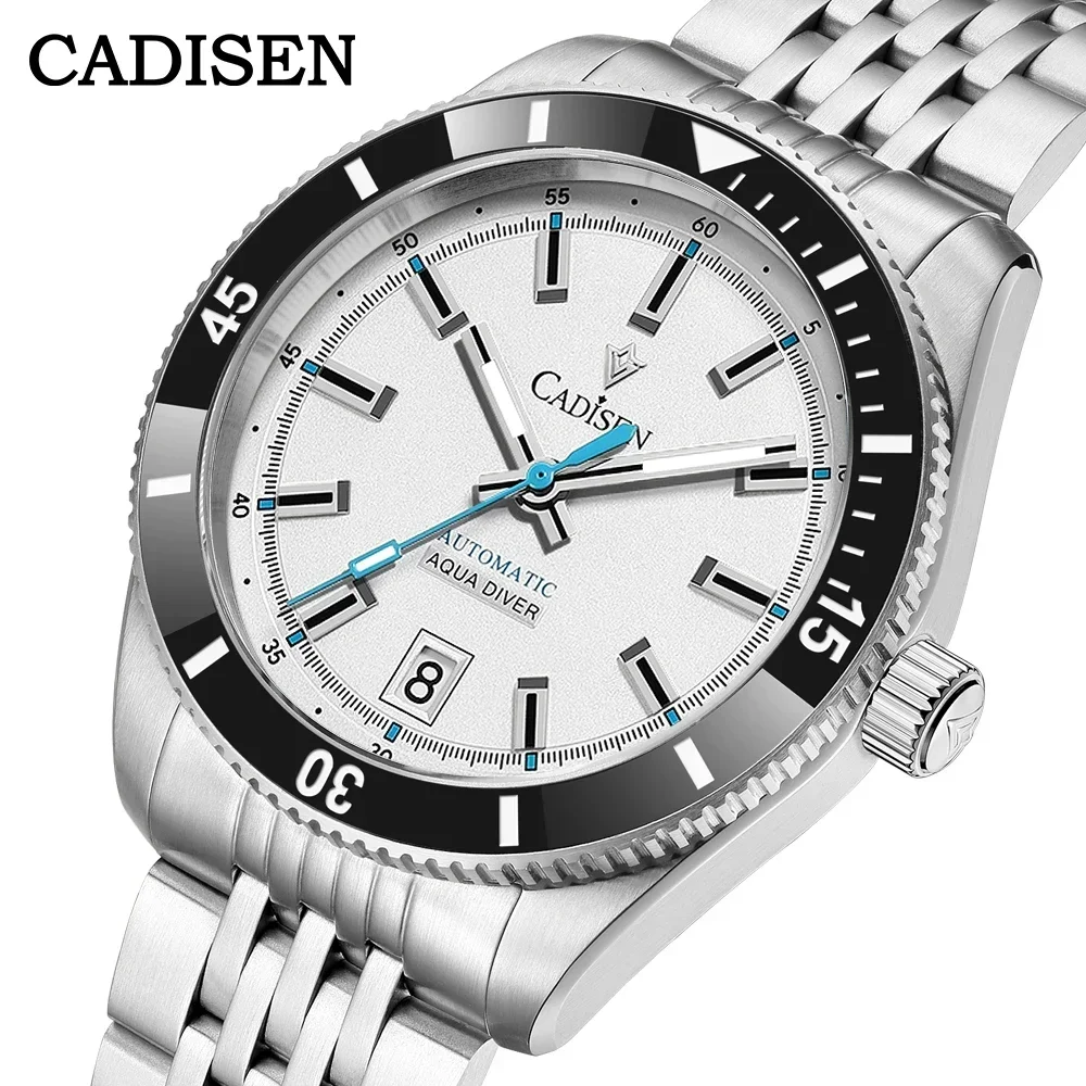 CADISEN New Men\'s Watches Mechanical Wristwatch For Men Automatic Watch Men Japan NH35A Ceramic Bezel 10Bar Waterproof Clock