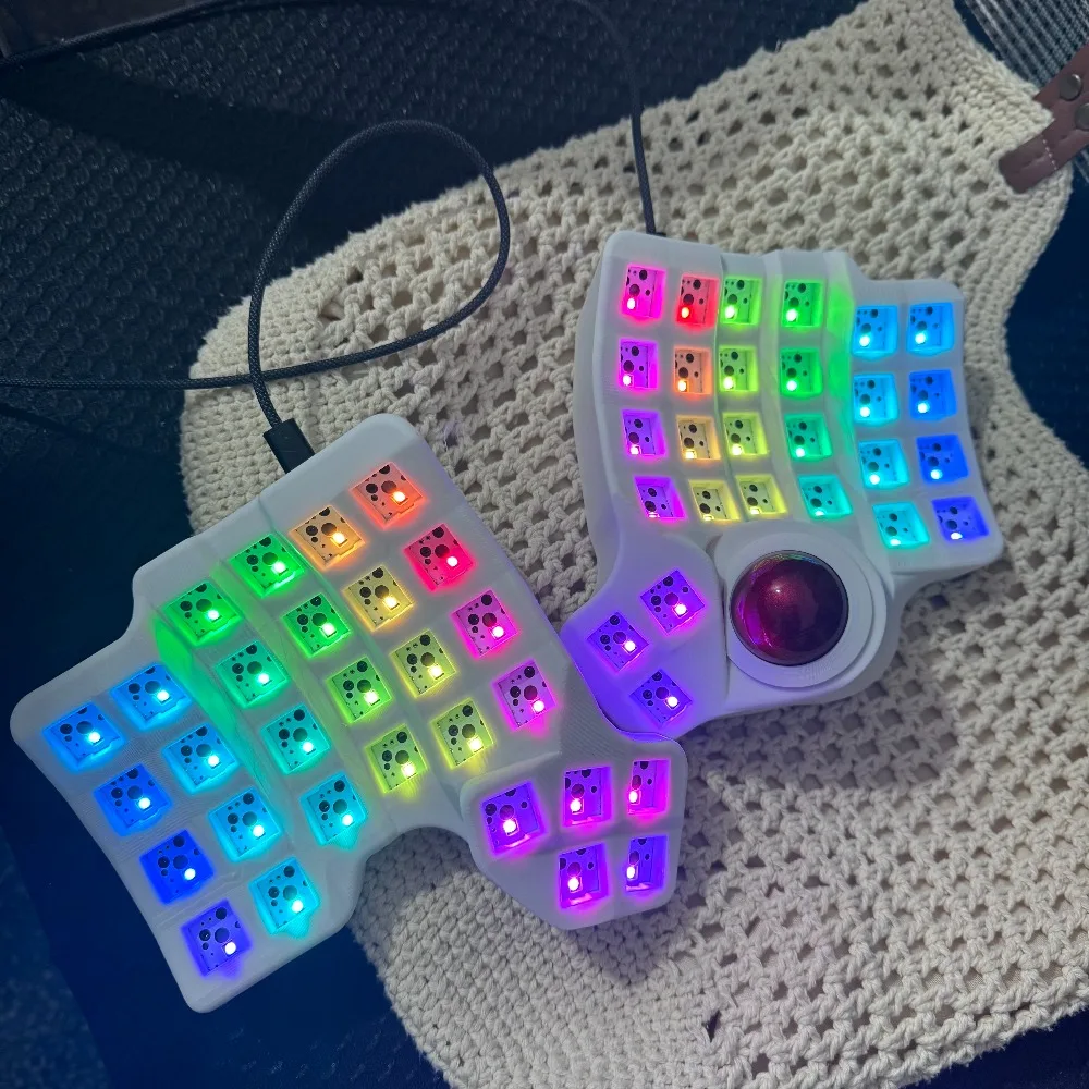 NEW RGB Charybdis 4x6 Split Keyboard Kit Wired/Bluetooth Connect Hotswap ZMK Gaming Keyboard MX Switch Office Accessory Teclados