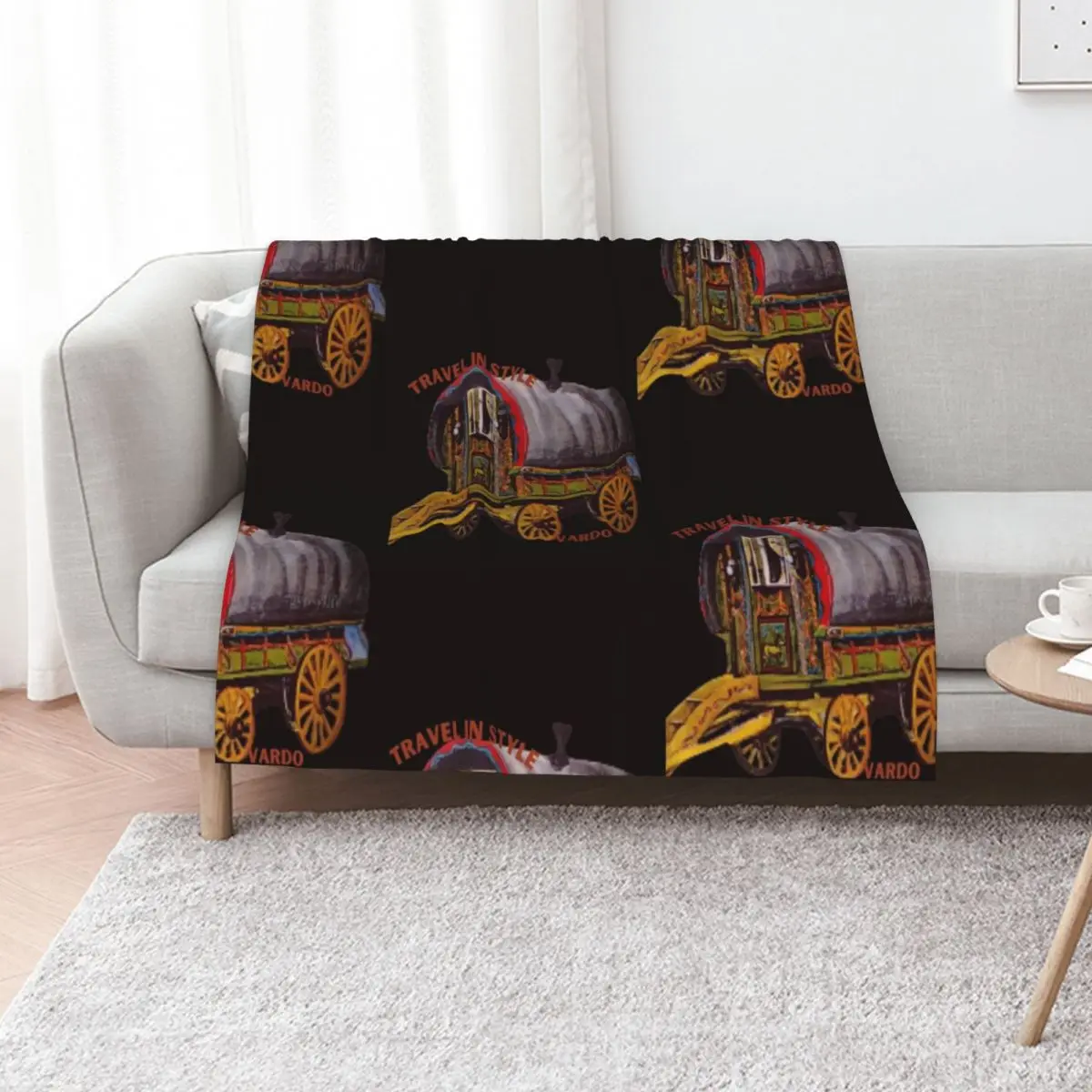romany gypsy,traveller vardo bowtop caravan Throw Blanket warm for winter Thins Summer sofa bed Blankets