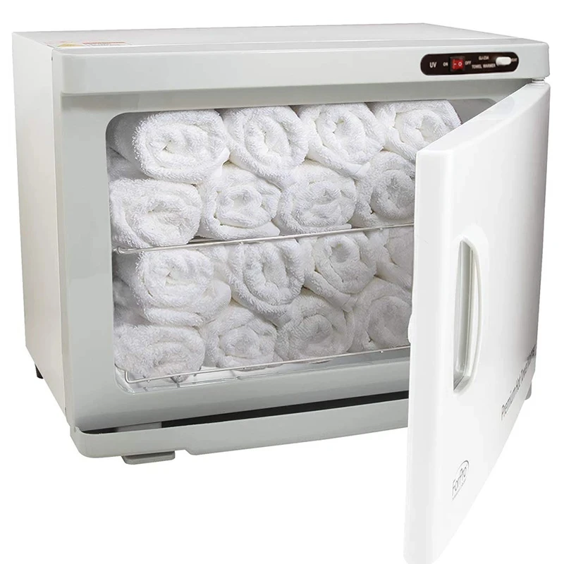 Стерилизатор и подогреватель для УФ-полотенец объемом 23 л — профессиональный шкаф для дезинфекции косметического оборудования с высокой температурой и двойным УФ-стерилизатором