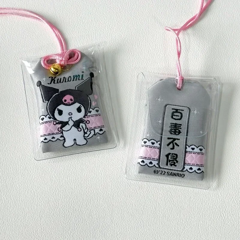 Sanrio Hello Kitty Kuromi Omamori Pray Fortune Beauty Health Safe Wealth Bag Guard Talisman Pendant Keychain Couple Girls Gift