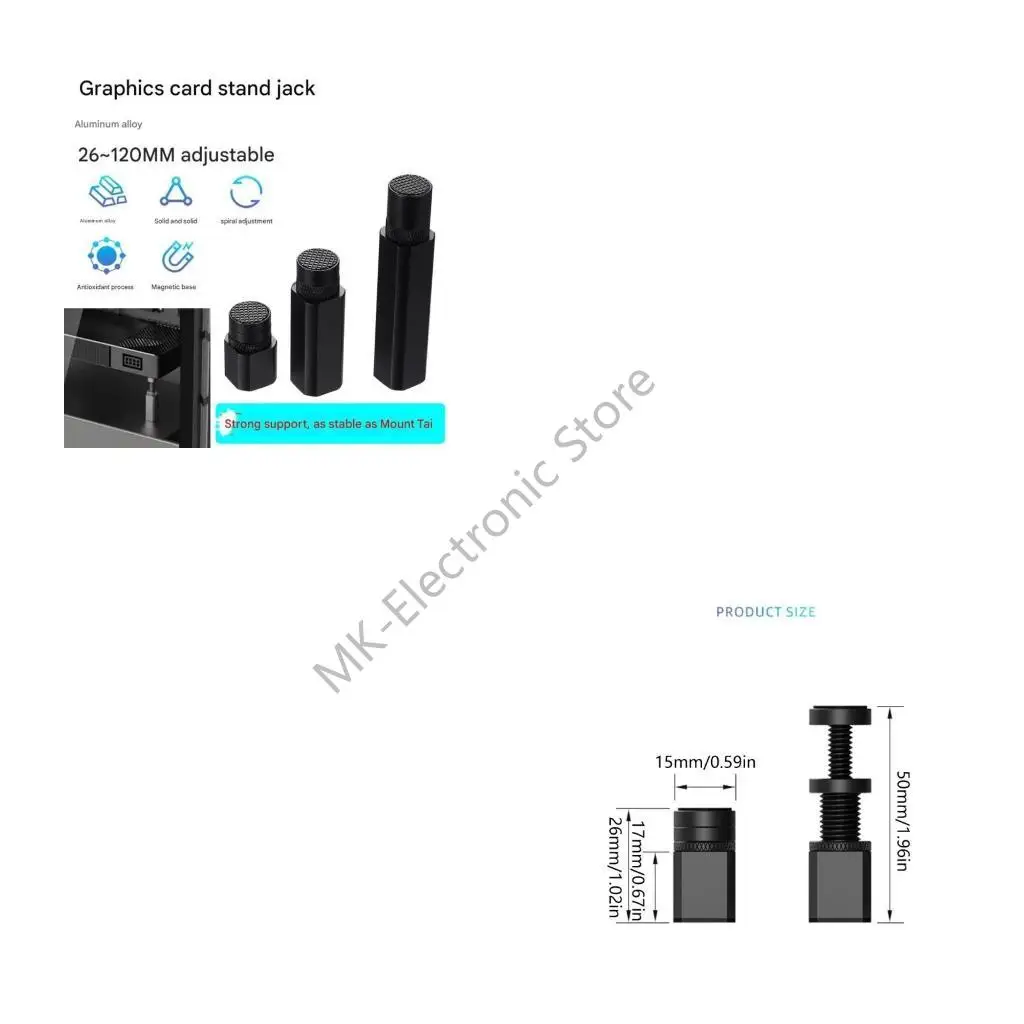 R2LF Computer Case Graphics Card Holder Aluminum Video Card GPU Support