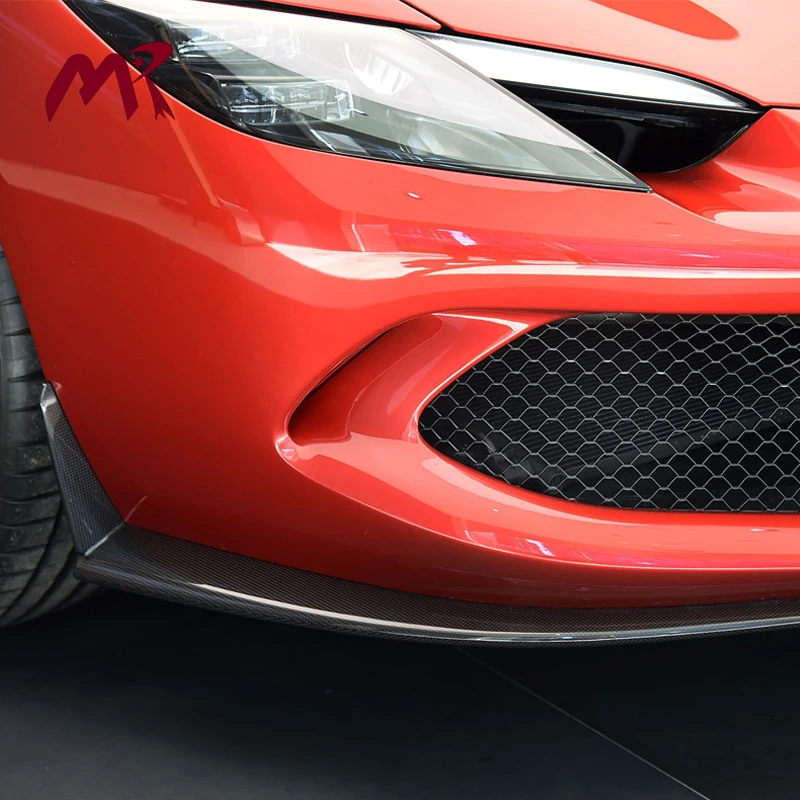 OEM Style Dry Carbon Fiber Front Bumper Corner Splitter Lip Auto Parts Body Kit Facelift for 296 GTB GTS