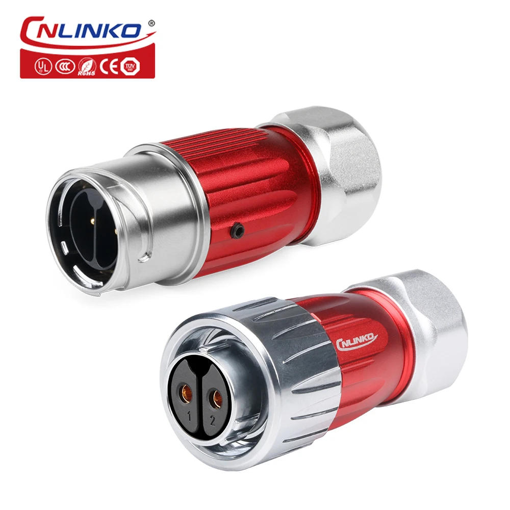 

CNLINKO DH20 Reverse-Mount Full Metal Electrical Connector with Partition Waterproof Anti-Vibration Soldering Wire Connector