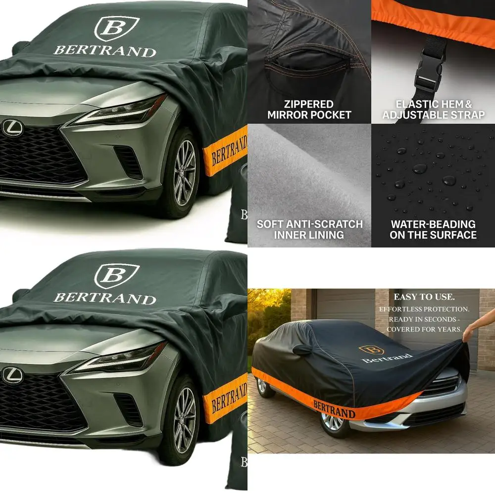 

All-Weather Waterproof SUV Cover, Size YM, UV Protection, Hail Resistant, Full Zipper Access for Compact-Mid SUVs