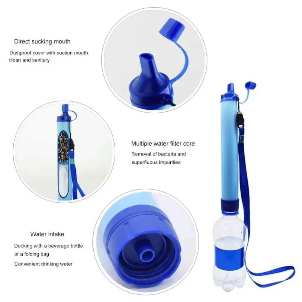 

Mini Mini Water Filter Straw Straw Purifier Purification Water Filter Survival Portable Drinking Water Filtering Straw Hiking