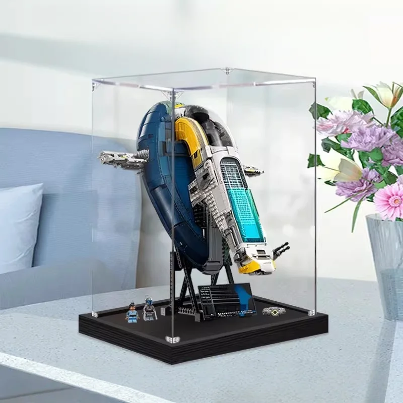 3mm Dustproof Display Box for lego 75409 Jango Fett Starship Display Case Storage Box Organizer(Lego Set not Included)