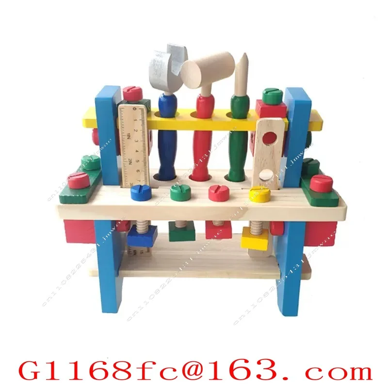 Wooden Handheld Tool Table Screw Nut Combination Disassembly Toolbox