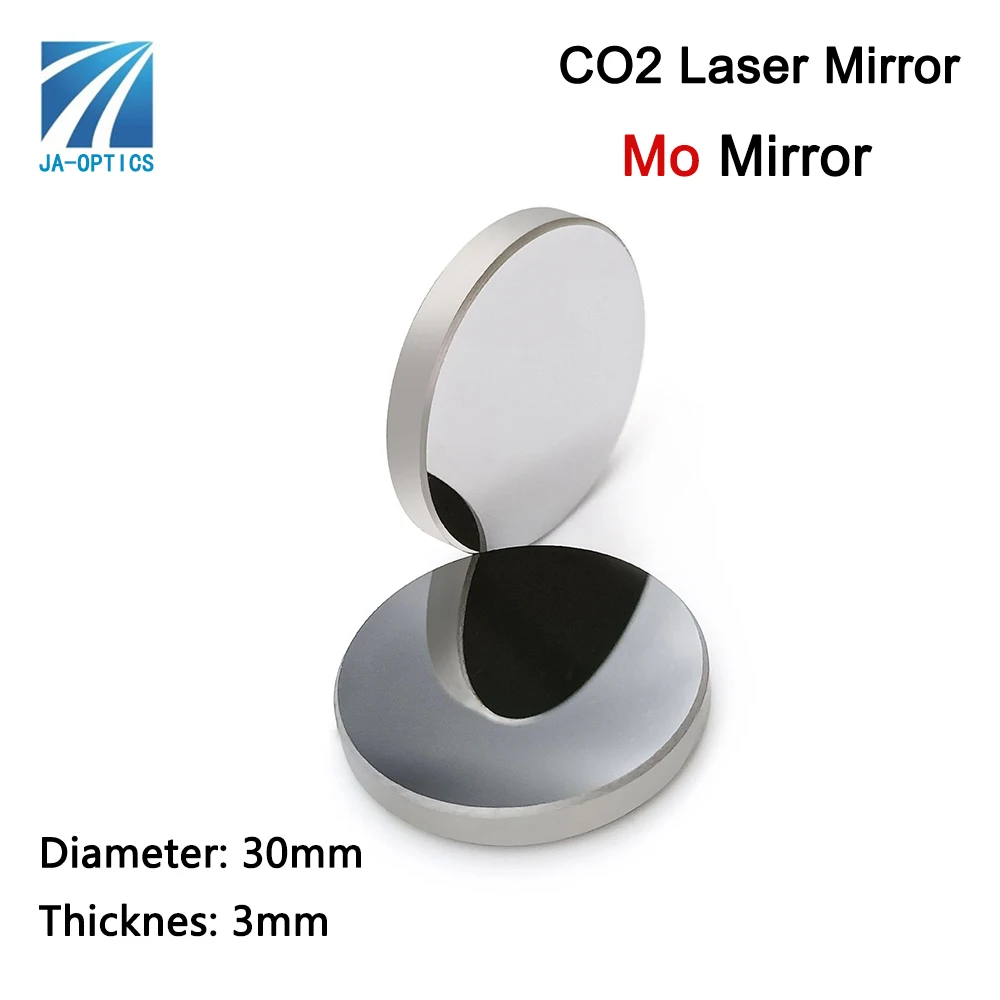 JA-OPICS Mo Reflector Mirror Dia. 30mm THK 3mm CO2 Laser Molybdenum Reflective Mirror for CO2 Laser Engraving Cutting Machine