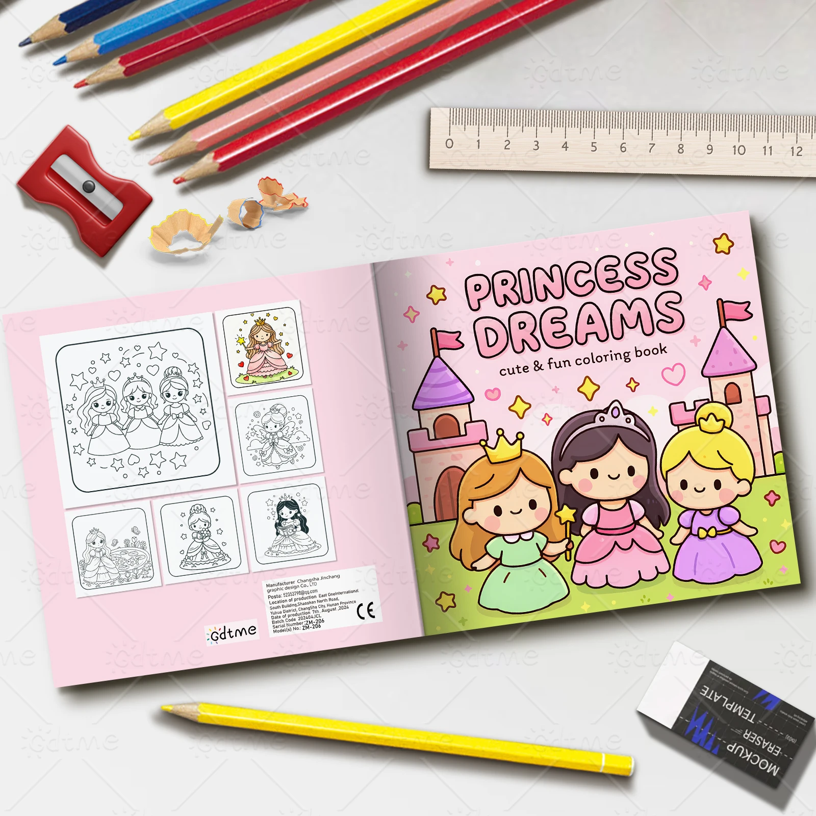 PRINCESS DREAMS Malbuch mit kräftigen, einfachen Mustern für Erwachsene, niedliches Zeichenbuch, perfektes Geschenk für Party und Geburtstag ﻿ – Detail 2
