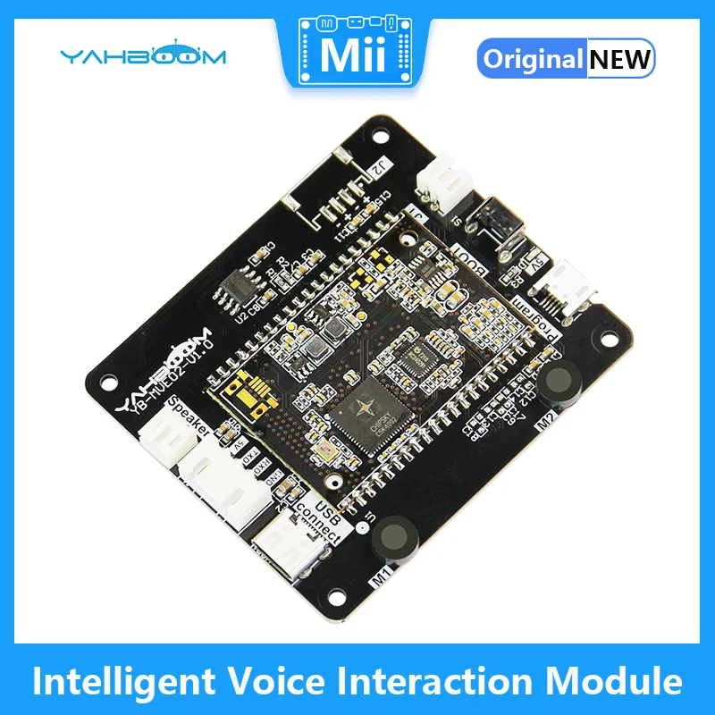 

Intelligent Voice Interaction Module AI Recognition Support 85 Voice Commands ROS Dual Microphone for RaspberryPi Jetson