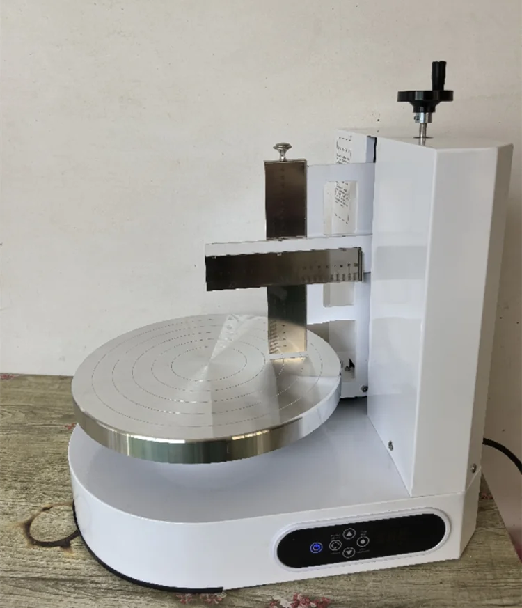 

110/220v Bakery Shop Equipment 4-12inch Round Cake Cream Smoother Spreader/ Machine For Decorating Cake