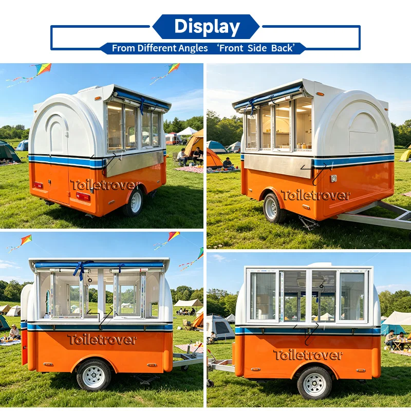 Multifunctional Customizable Popular Street Food Truck With Full Kitchen Street Concession Food Cars Smoothie Food Trailer