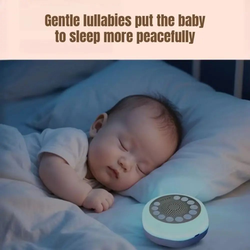 Portable White Noise Machine Rechargeable 27 Soothing Sounds Sleeping Aid Device Timer Soft Light Sleep Sound Box Room