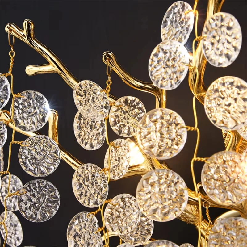 Lampada da parete moderna in cristallo di lusso Soggiorno Camera da letto Lampada da comodino Sfondo Muro Villa Casa Illuminazione per interni Decorazione Luce a LED