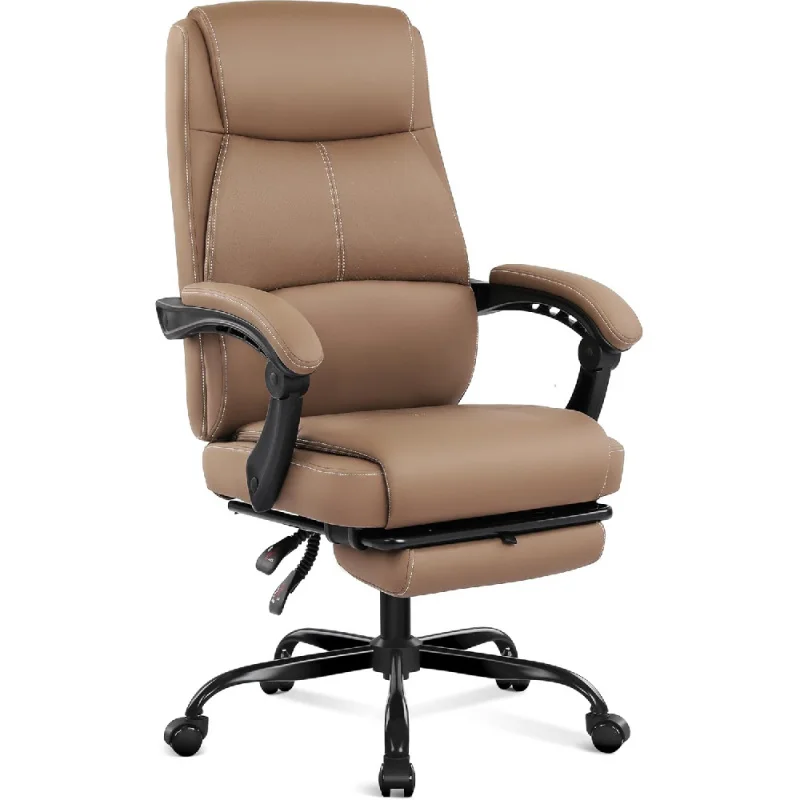 

Office Chair with Footrest, High Back Desk Chair with Linkage Armrest, 90-155° Recline Executive Computer Chairs