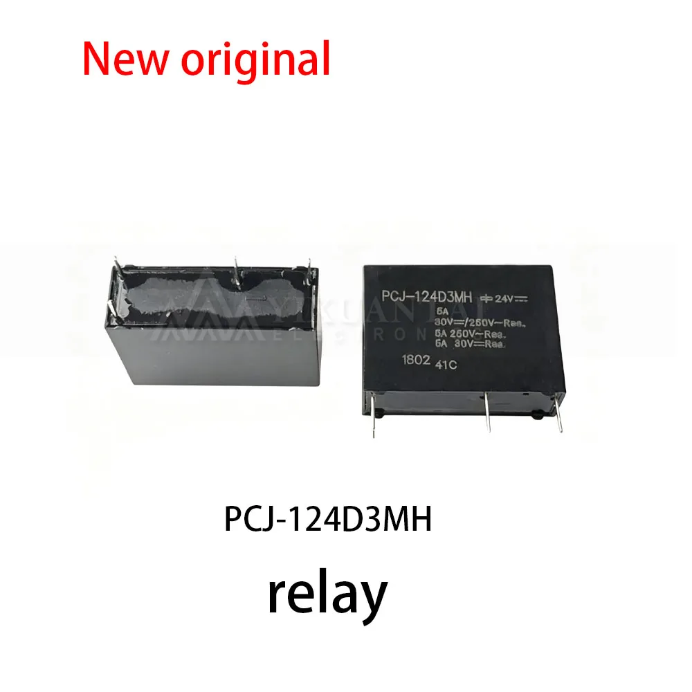 (5pcs~10pcs) 100% New relay PCJ-124D3MH 24V relay 5A 24VDC 4-pin set normally open