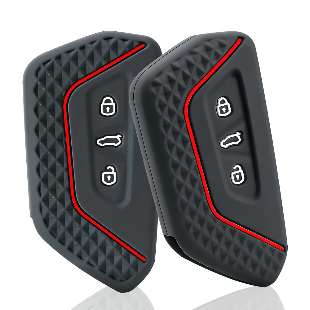 Silicone Car Key Case Full Cover Shell For VW Volkseagen Golf 8 MK8 ID.3 ID.4 Cupra Skoda Octavia SEAT Leon MK4 2020-2025