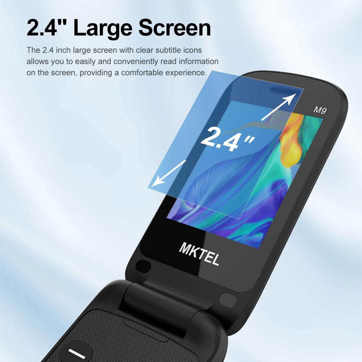 MKTEL M9 Flip Mobile Phone 2G 2.4