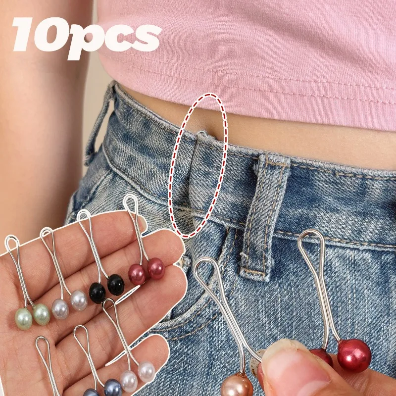 

10 шт. регулируемые зажимы для талии U-образная металлическая пряжка для джинсов, брюк, сплав из полипропилена, застежка для одежды, редуктор талии, без шитья, инструмент, подарок